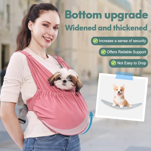 Supet Dog Sling Carrier for Small Pet, Adjustable Hands Free Front Backpack - Image 2