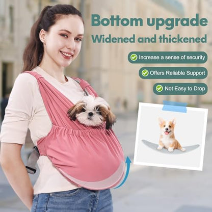 Supet Dog Sling Carrier for Small Pet, Adjustable Hands Free Front Backpack - Image 2