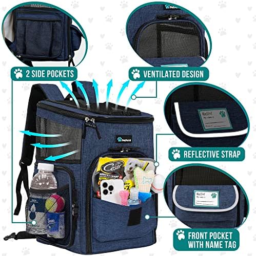 PetAmi Dog Backpack Carrier, Airline Approved 4-Way Entry Cat Bag - Image 4