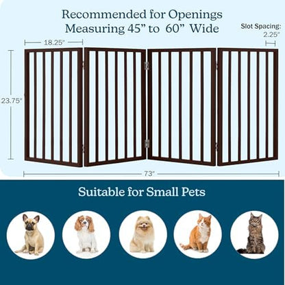 Pet Gate - 4-Panel Indoor Foldable Dog Fence - Image 3