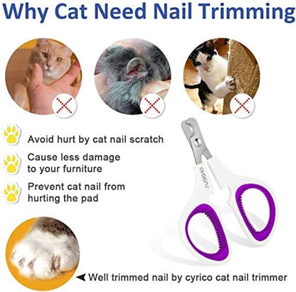 Pet Nail Clippers, Cat & Kitten Claw Nail Clipper Safe Sharp Trimmer - Image 4