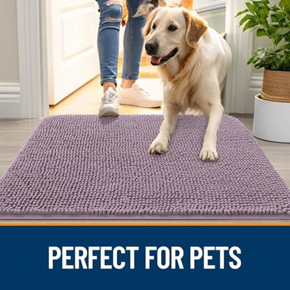 OLANLY Dog Door Mat for Muddy Paws 70x24, Super Absorbent Chenille Mud Mat - Image 6