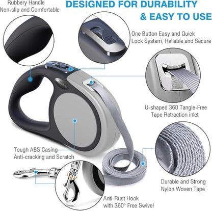 Heavy Duty Retractable Dog Leash-16ft Strong & Durable Walking Leash - Image 5