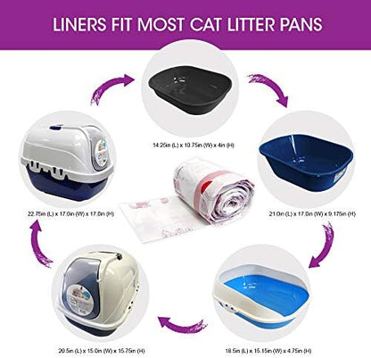 80 Count Fresh Kitty Litter Box Liners Super Thick, Easy Clean Up Jumbo - Image 5