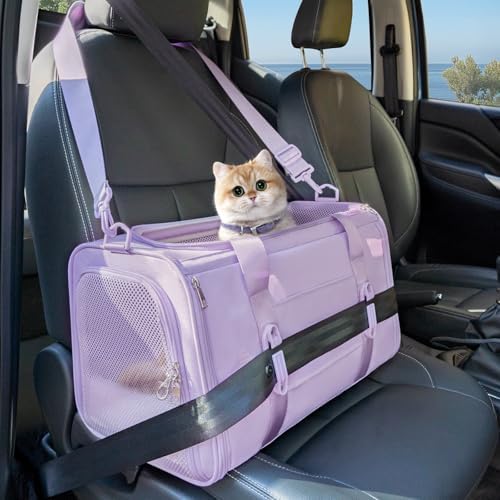 PETSFIT Cat Carrier Soft with Patented Safety Buckles, Safe by Petsfit