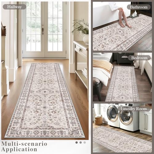 Kitchen Mat 3PC Washable Runner Soft Kitchen Rug Set of 3 Beige - Image 7