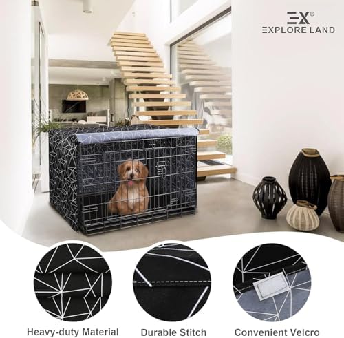Explore Land Pattern Dog Crate Cover, 18 Inches - Image 4