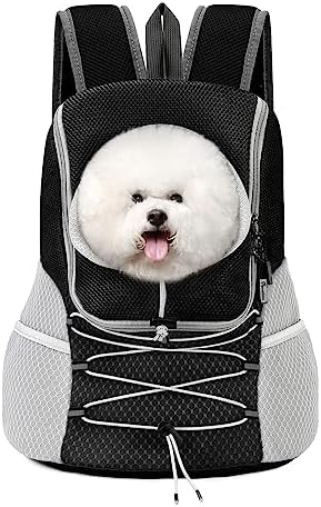 Pawaboo Pet Dog Front Carrier Backpack, Ventilated Mesh Puppy Back Pack by Pawaboo