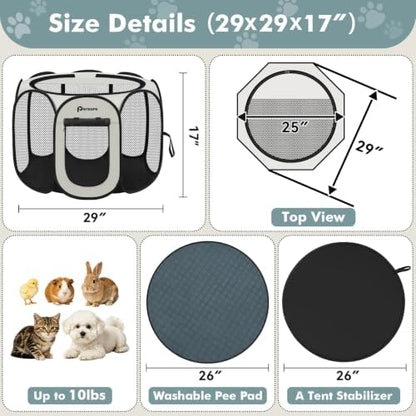 Persure Dog Cat Playpen Tent Crate Cage - Image 6