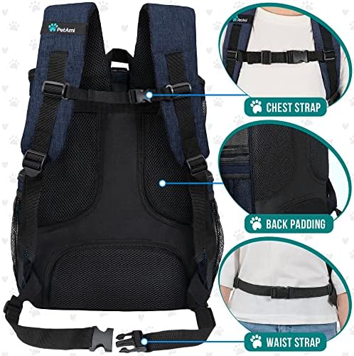 PetAmi Dog Backpack Carrier, Airline Approved 4-Way Entry Cat Bag - Image 5