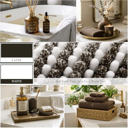 BSICPRO Bathroom Rugs Sets 2 Piece, Non Slip Striped Bath Mats - Image 3