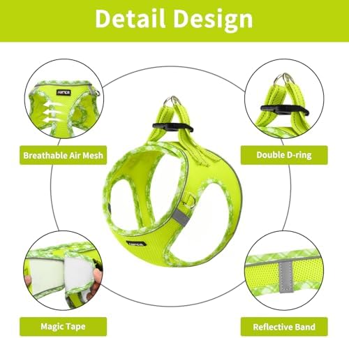 AMTOR Small Dog Harness with Leash Set, No Escape Easy Walk Puppy Harnesses - Image 4
