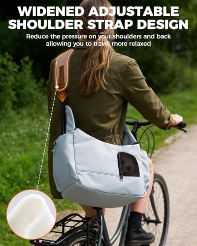 Lightweight Pet Sling Carrier for Small Dogs Under 7Lb, Light Grey - Image 6