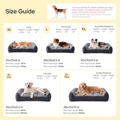 Bedsure SupportMax® Extra Thick Orthopedic Dog Bed Medium Size Dog - Image 4