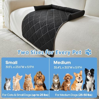 Cooling Dog Bed Mats with Neck & Head Support, 35.43 x31.5 inch Black - Image 5