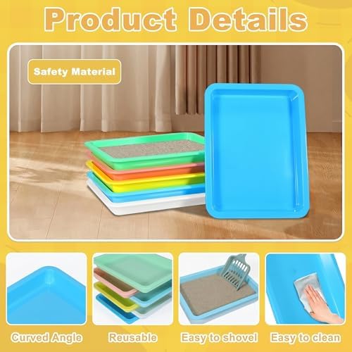 6 Pcs Kitten Litter Boxes, Low Entry Litter Box - Image 4