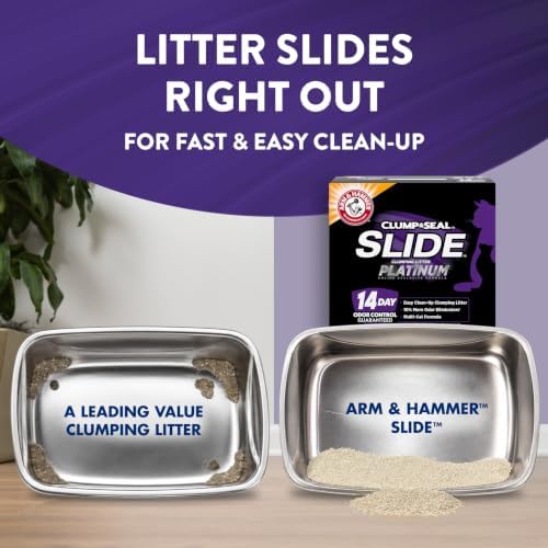ARM & HAMMER Slide Platinum Easy Clean-Up Clumping Cat Litter, 18 lbs - Image 3
