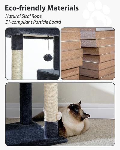 MUTTROS Cat Tree, 56.3" Multi-Level Cat Tower - Image 6