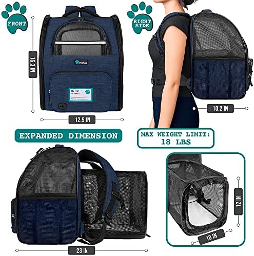 PetAmi Expandable Dog Cat Backpack Carrier, Airline Approved - Image 2