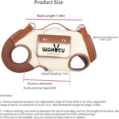 Wakytu Dog Lift Harness Dog Carrier VES Harness Adjustable Leash - Image 5