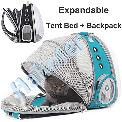 Back Expandable Cat Backpack Carrier, Fit up to 12 lbs, Space Capsule Bubble - Image 4