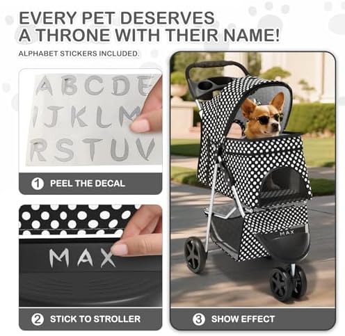 MoNiBloom Pet Stroller for Small/Medium Dogs and Cats - Image 6