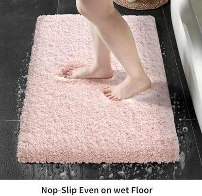 Disolla Sakura Pink Bathroom Runner Rug 24x70, Plush Extra Large Bath Mat - Image 3