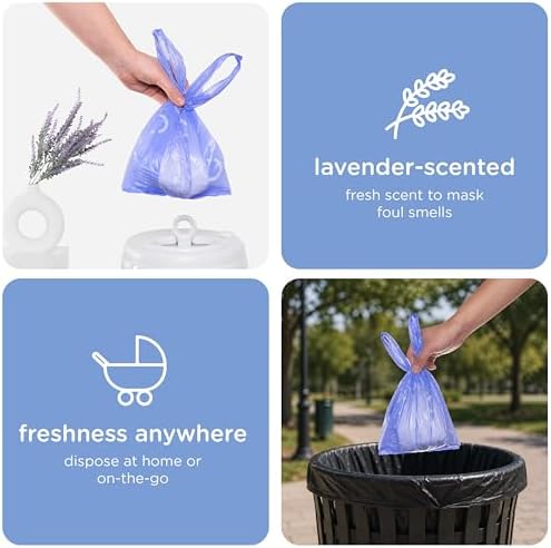 Ubbi Disposable Baby Diaper Sacks, Lavender Scented - Image 4