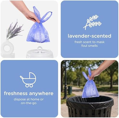 Ubbi Disposable Baby Diaper Sacks, Lavender Scented - Image 4