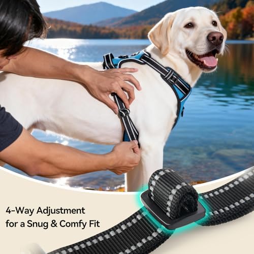 PHOEPET Reflective Dog Harness No Pull Large Breed Vest - Image 6