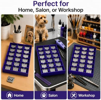 Mini Toolbox Drawer Organizer for Dog Grooming Blades – Desktop Storage Insert - Image 4