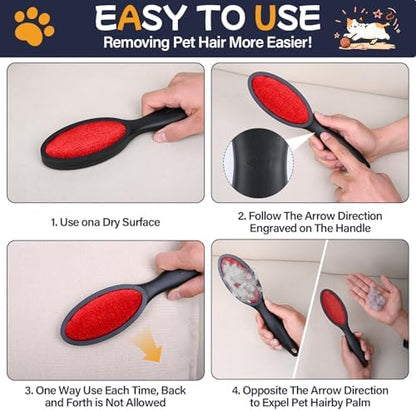 Magic Lint Remover Brush for Pet Hair, Reusable 2-Sided, 1 Pack - Image 4