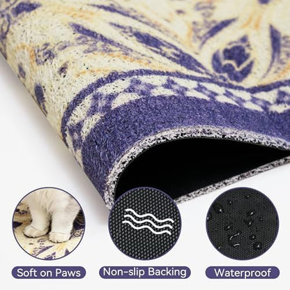 Cat Litter Mat, Waterproof & Non-Slip Backing, Litter Box Catcher, Soft on - Image 3