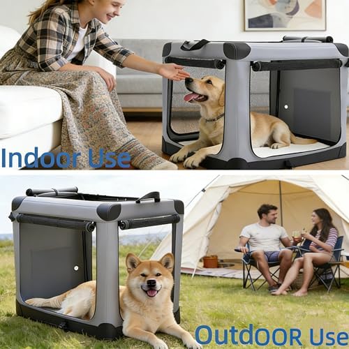 Simple Deluxe Collapsible 24 Inch Dog Crate - Image 4