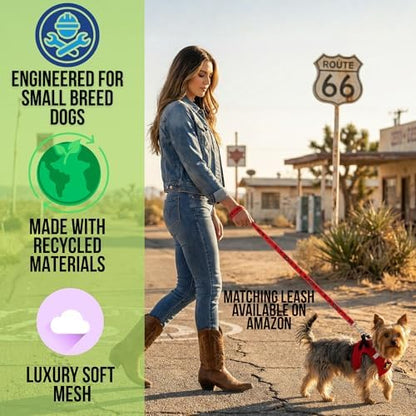 EcoBark Small Dog Harness for Toy Breed Dogs & Puppies, Luxury Mesh - Image 2