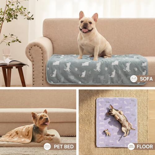 Luciphia Dog Blanket 3 Pack, Soft Cozy Fleece Throw - Image 6