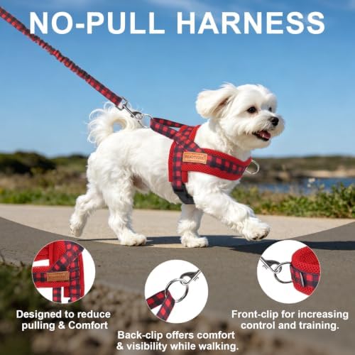 BEAUTYZOO Dog Harness Medium Sized and Leash Set, No Pull Step in Pet Vest - Image 6