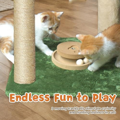 Fantasreen Cat Tree 28'' with Hammock & Interactive Toy - Image 3