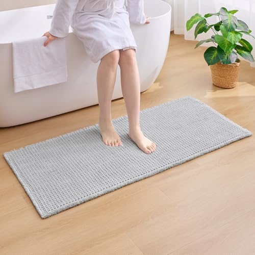ILANGO Upgraded Waffle Bath Rug 24x48, Super Absorbent Non Slip Bath Mat by ILANGO