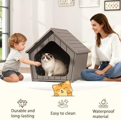 Cat Litter Box Enclosure, Resin Outdoor Litter Box - Image 5