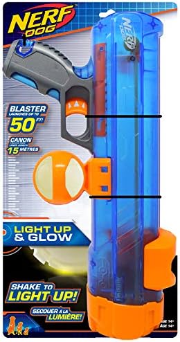 Nerf Dog Tennis Ball Blaster Dog Toy, 20 in Translucent Blaster by GramercyProductsInc