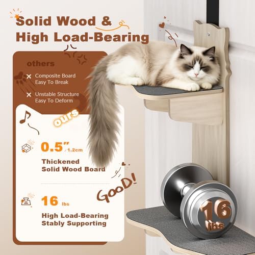 2026 New 4-Level Over Door Cat Tree, Door Hanging Cat Shelf - Image 2