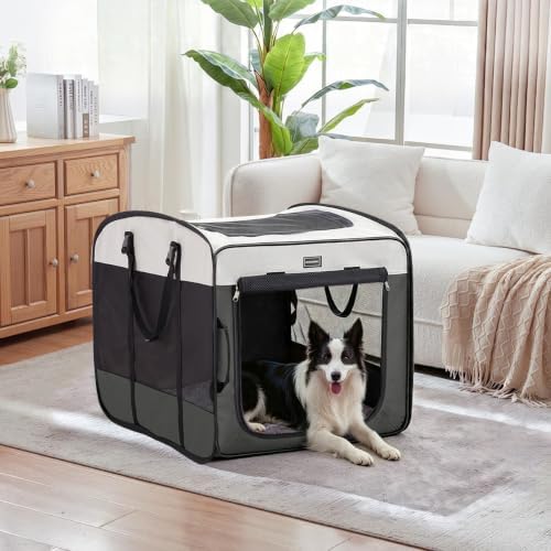 DONORO Dog Kennels and Crates for Medium Dogs, Portable Pop Up Indoor Pet Cage - Image 4