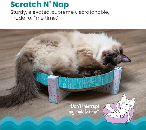 Catstages Scratch, Snuggle & Rest – 2‑in‑1 Indoor Cat Scratcher & Elevated Cat - Image 3