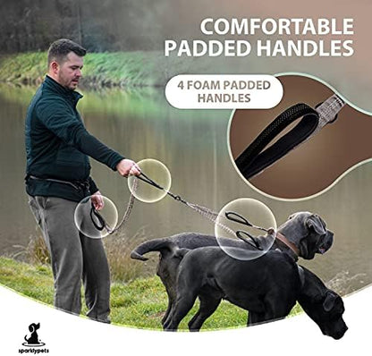 SparklyPets Hands Free Dual Dog Leash, Medium & Large - Image 4