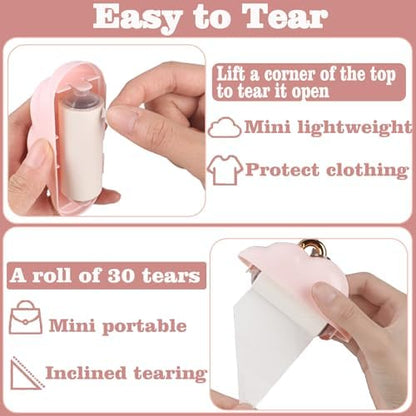 300 Sheets Mini Lint Roller Travel Size Refills, Reusable Pet Hair Remover - Image 3