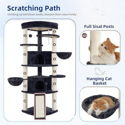 Gitelsnour Corner Cat Tree, All Sisal Multi-Cat Scratching Posts GCT035G - Image 5