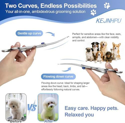Professional Dog Grooming Kit 6.8 Inches, Curved Dog Grooming Scissors - Image 4