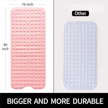 Non Slip Bathtub Shower Mat, Extra Long Bath Mat - Image 2