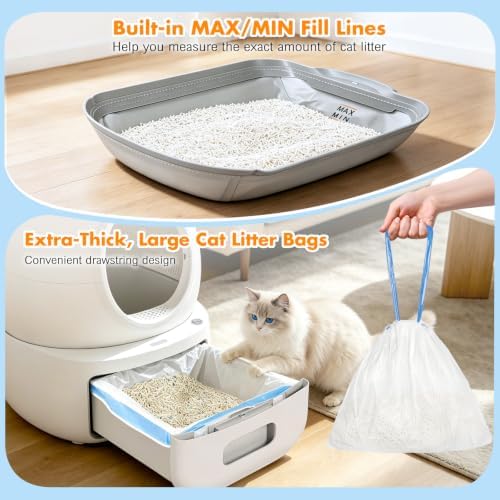 BKNOOU 2 Pack Self Cleaning Litter Box Waterproof Pads - Image 4